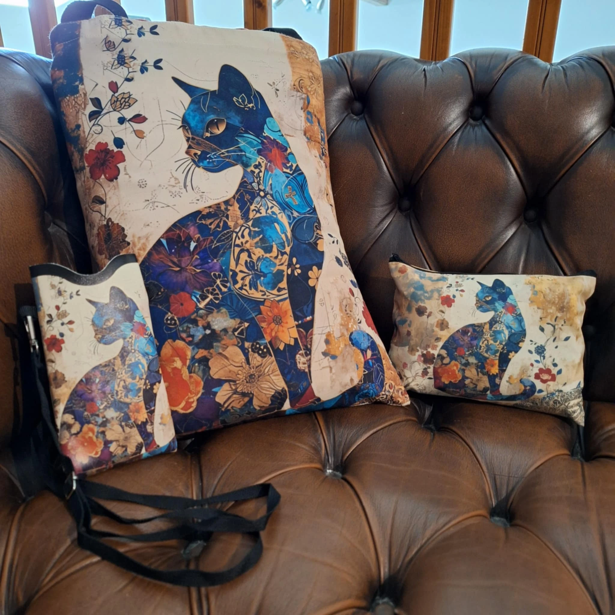 Set van 3 tassen “Chat Chic” – Kattenelegantie in trio – photo 17
